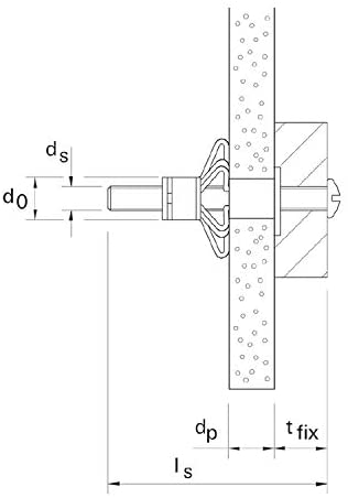 fischer Metal Cavity Fixing HM 6 x 80 S with Metric Screw, 50 Pieces, 519779 - Image 2