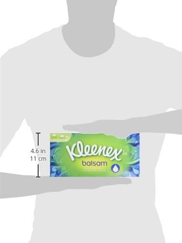 Box of tissue Kleenex Balsam P80 80 Handkerchiefs - pack of 6 (Total 480 Tissue), Red, 1 count (Pack of 480) - Image 3
