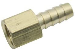LTWFITTING Brass BSP Fitting Coupler/Adapter 1/4-Inch Female BSPP x 8mm Hose Barb(Pack of 5), 1/4" Female BSPP x 5/16"(8mm) Hose