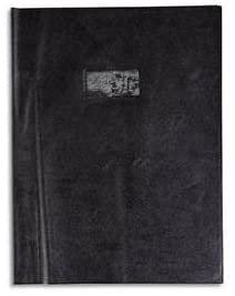 Calligraphe 72207C, Grain Leather Notebook Protector Black, Dimensions: A4 21x29.7 cm, 22/100th with Label Holder, PVC Opaque