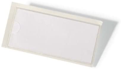 Durable 802119 Pocketfix, Self-Adhesive Pockets for insertion Labels Bags of 10-Piece each, 35 x 76 mm, 74 x 32 mm, Transparent - Image 2