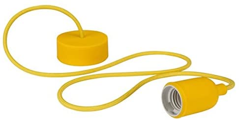 Velleman LAMPH01Y Ceiling Light with Rope Design Glass Yellow
