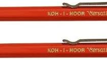 KOH-I-NOOR Versatil 5228 - Set of 2, Metal Mechanical Pencils with Sharpener, Lead 2mm - red