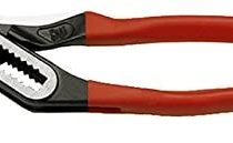 VBW 182005 Dip Coating Insulated Fast Grip Water Pump Burnished Wrench, Red/Black, 302 mm