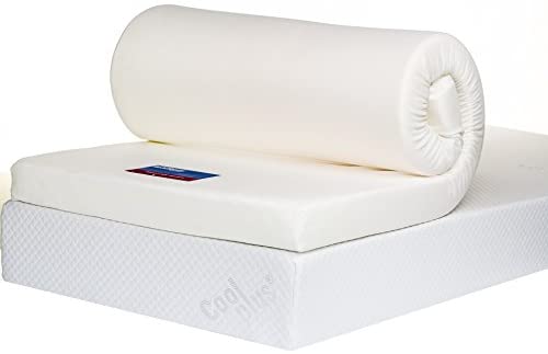 Southern Foam Memory Foam Mattress Topper with Cover, 4 Inch, UK Single - Image 2