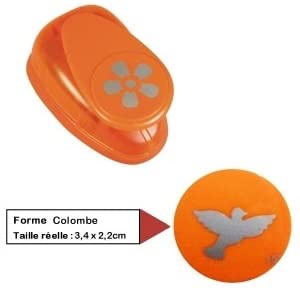 Rayher Paper Craft Punch with Dove Design, Lever Punch for Card Making and Scrapbooking 3.81cm, 1 1/2", 89857000
