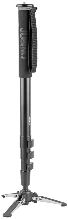JUSINO Monopod with Removable Base/Table Tripod (Quick Release Clips) VM-324E, VM-324E (12 kg load)