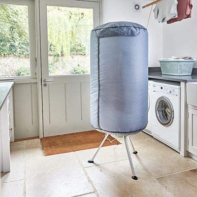 DrySoon Heated Clothes Airer Drying Pod - Holds Up To 12 Hangers Circulates Hot Air For Quick Drying, Grey - Image 2