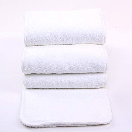 Pack of 3 Bamboo Microfiber Inserts Liners for Adults Cloth Diapers for Incontinence Care 4-Layer Washable Reusable Large Absorbent (3) - Image 2