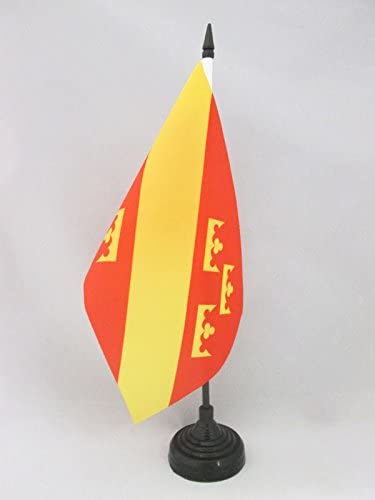 AZ FLAG French Department of Haut-Rhin Table Flag 5'' x 8'', Haute-Alsace Office Decoration 100% Polyester 21 x 14 cm