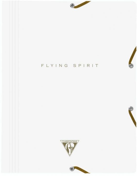 Clairefontaine 104514C Elasticated Folder with 3 Flying Spirit Flaps 24 x 32 cm White Cover Random Design