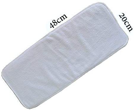 Pack of 3 Bamboo Microfiber Inserts Liners for Adults Cloth Diapers for Incontinence Care 4-Layer Washable Reusable Large Absorbent (3) - Image 3