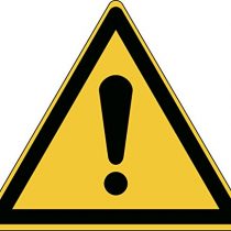 Brady 826610 Warning Laminated Polyester Sign, Warning: General Sign, 25 mm x 25 mm, 250 in a Roll, Black on Yellow