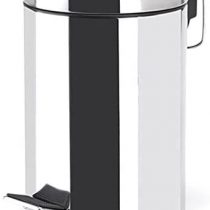 MSV Shiny Stainless Steel Pedal Bin, Silver, 3 Litre