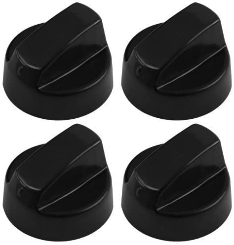 First4Spares Universal Black Control Knobs for Ovens/Cookers and Hobs, Pack of 4
