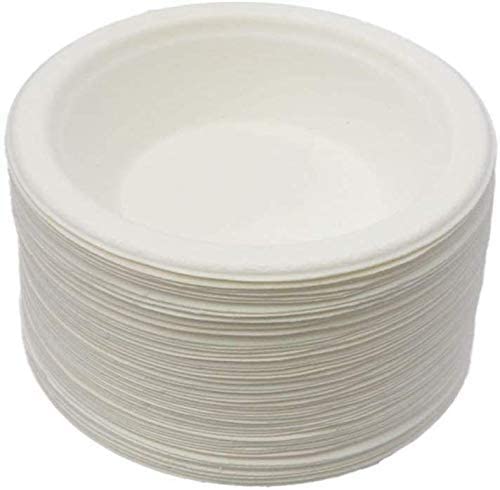 Signature Sugarcane White Paper Bowls 8 oz – 125 Pack of Extra Strength ...