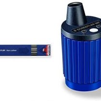 STAEDTLER Mars Carbon 2H Plastic Lead (Pack of 12) + STAEDTLER Mars Lead Pointer Tub - Sharpener For 2mm Pencil Leads