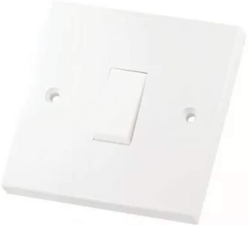 Single Gang Light Switch 1 Gang 2 Way White Plastic 10A - Image 2