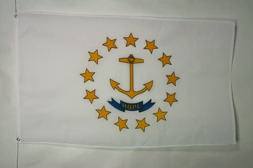 AZ FLAG, Rhode Island Flag, 2x3 Ft, 100D Polyester Us State Of Rhode Island Banner with Two Metal Grommets, Fade Resistant