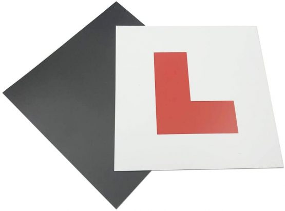 BEEWAY L Plates Fully Magnetic for Car Learning Driver - Extra Thick 1.0mm Strong Magnetic Back for Vehicles, Easy to Attach & Remove - 2 Pack - Image 2