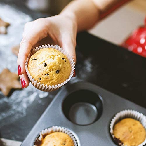 KitchenCraft Non-Stick 12-Cup Shallow Muffin Tin/Mince Pie Tray, 31.5 x 24 cm (12.5" x 9.5"), Silver, Grey, Mediano - Image 4