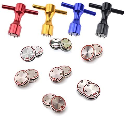 HISTAR 2pcs Golf Custom Weights with Wrench for Titleist Scotty Cameron Putters (Red+15g)