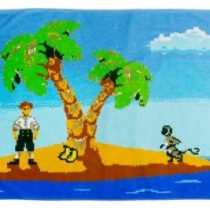getDigital bath towel, monkey island, 140 x 72 cm