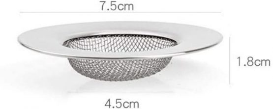 2 PCs 7.5 X 1.8 CM Bathroom Shower Hair Sewer Plug Cleaner Wash basin Metal Hairs Trap Catch Hole Bathtub Drain Catcher Bath Strainer Mesh Long Hair Filter Kitchen Sink food blockages Cleaning Tool by Ungfu Mall - Image 3