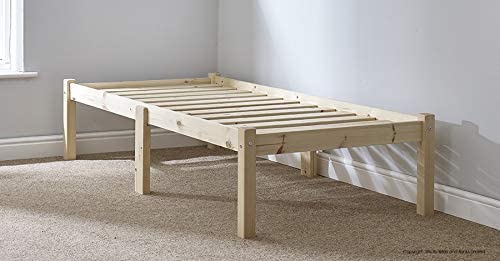 STRICTLY BEDS&BUNKS Avon Pine Montessori Bed Frame, 2ft 6 Single, Natural, 75 x 190 cm