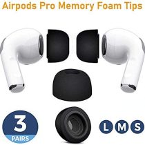 CANOPUS Airpods Pro Memory Foam Tips, Earbuds Tips, 3 Pairs (S, M, L), Replacement Ear Tips to avoid falling off