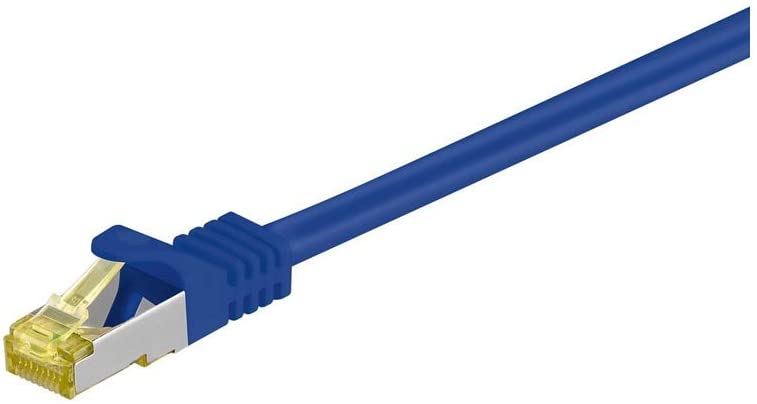 Wentronic 91646 15 m Cat7 S/FTP (S-STP) Blue Network Cable - RJ-45 Network Cable (15 m, CAT7 S/FTP (S-STP) RJ-45, Blue)