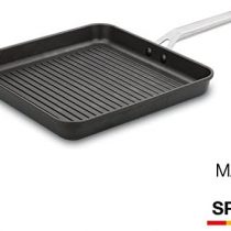 VALQI|#Valira Aire Induction Compatible Non Stick Square Grill Pan, Aluminium, Dark Grey, 49x29x3.5 cm