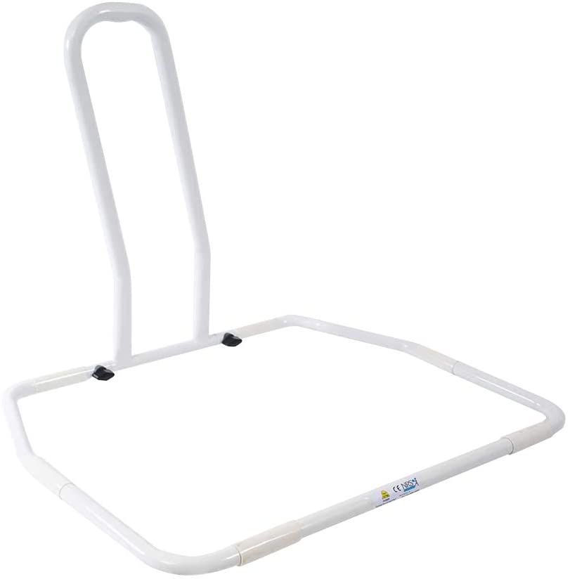 NRS Healthcare Folding EasyFit Bed Rail for Stability and Support, White, 70 x 55.4 x 52.7 cm