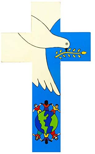 St Joseph's Catholic Giftshop on Amazon Confirmation Present. 10cms Wood Cross Confirmation Gift. Holy Spirit Cross. Fair Trade. Hand Painted. From