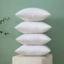 MIULEE Cushion Inserts 45X45 cm Bed Cushion Inner for Sofa Pillow Cover cushion inserts 18x18 inch Set of 4 Warm Decorative Garden White