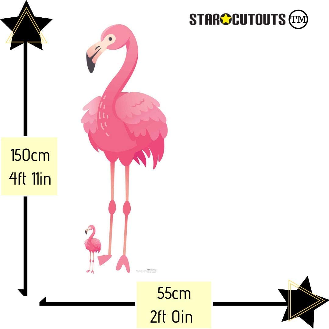 Star Cutouts SC1401 Pink Flamingo Cardboard Cutout - Fun Tropical Decoration for Family Weddings, Anniversaries & Parties - Image 2
