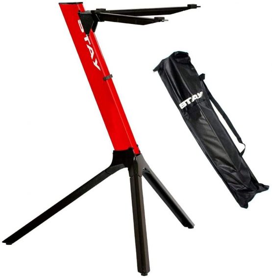 STAY MUSIC Compact Keyboard Stand with Bag - Red