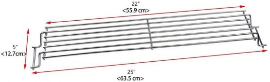 Denmay 7641 63cm Grill Warming Rack for Weber Spirit 300 Series Spirit E-310 S-310 E-320 S-320 SP-330 (2013-2017), Genesis 1000 to 5500, Genesis Silver/Gold B&C, Genesis Platinum I and II Gas Grills - Image 2