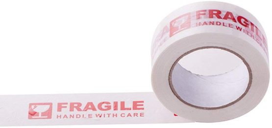 3 Rolls of TRENDWEARZ Fragile Handle with Care Packaging Tapes 66MX48MM for PARCELS and Boxes. Heavy Duty Fragile Packing Tape, Strong, Secure and Sticky Seal for Your PARCELS - Image 3