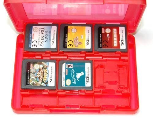 Assecure 3DS game card holder storage case (Red) 24 in 1 box for 3DS, 3DS XL