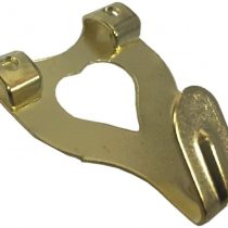 Brass Plated Double Picture / Photo Hanging Hook – 10 Pack