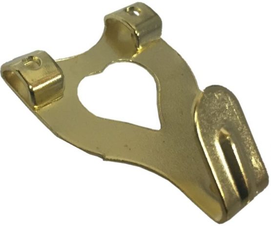 Brass Plated Double Picture / Photo Hanging Hook – 10 Pack