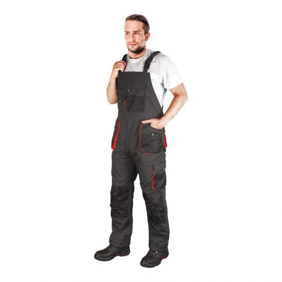 Reis Foreco-B_Sbp52 Foreco Protective Bib-Pants, Steel-Black-Orange, 52 Size