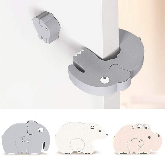 3pcs Multi-Function Baby Door Stopper Foam Door Guards & Wall Protectors Bumper,Thick Animal Door Finger Guards for Child Safety Finger Protection