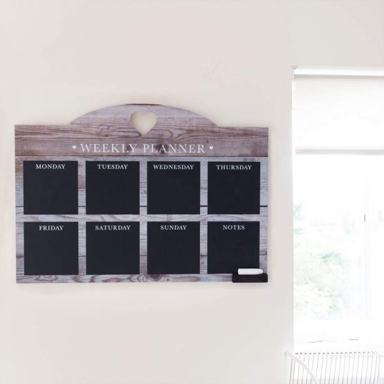Chalkboards UK | Chalkboard Weekly Planner, Wood Effect, 575 x 410 mm - Image 2
