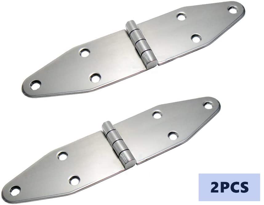 Marine Grade Stainless Steel Boat Strap Hinges - 5-5/8" X 1-1/2" For RV Skylight & Hatch