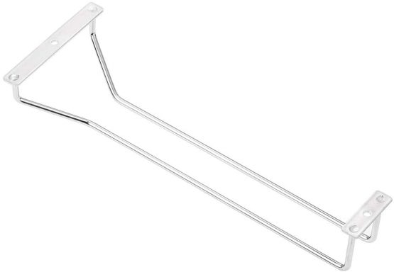 Dianoo Wine Glass Rack Under Cabinet, 304 Stainless Steel Wine Glasses Holder, Stemware Racks Storage for Bar Kitchen 30cm 1 Row - Image 4