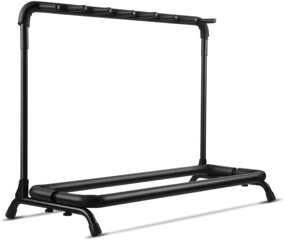 Flexzion Multi Guitar Stand Rack 7 Multiple Holder - Universal Instrument Display Stand, Folding Padded Storage Organizer, Band Stage Bass Slot for Electric Acoustic Guitars Ukulele Music Instruments - Image 2