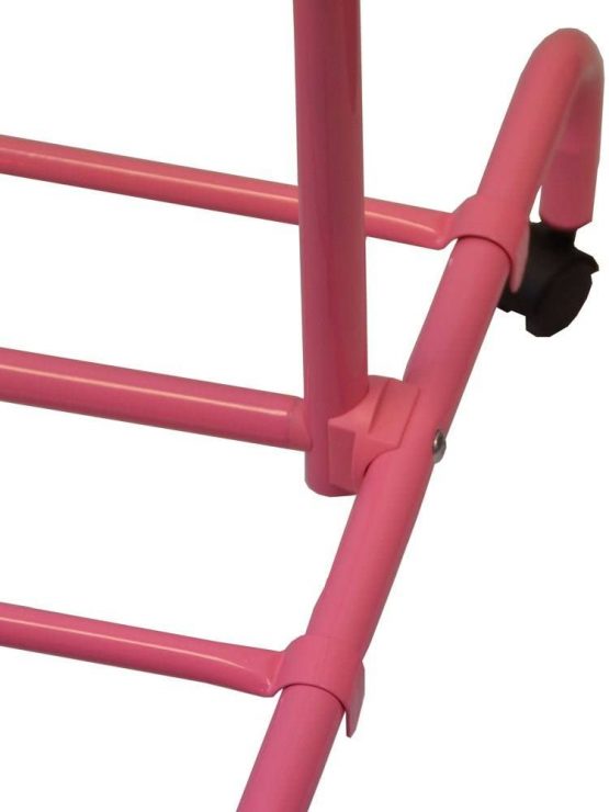 Home Vida Single Garment Rack Adjustable Clothes Rail, Pink - Image 4