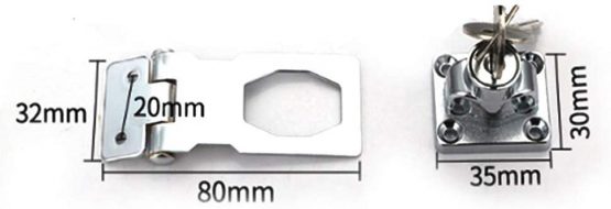 Keyed Locking Hasp, Tiberham Heavy Duty Hasp Staple with Integrated Lock, Self-Locking Door Clasp Gate Lock Shed Latch for Door Window Cabinet Pet Cage Crate Fitting Accessories - Image 2